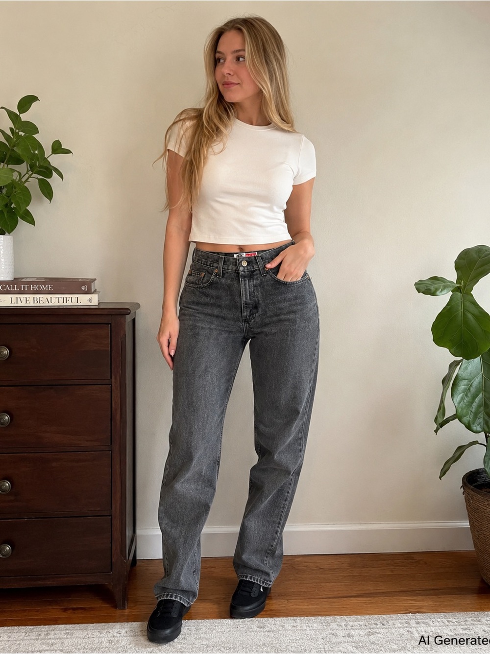 Vintage Y2K Arizona Jean Company Relaxed Fit Gray Grunge 90s Wash W Jeans